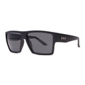 3-4 View of Liive Vision Volt Sunglasses (L0615A) Matt Black with black frame on a white background.