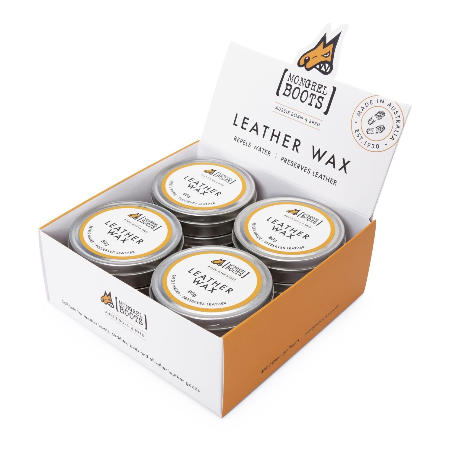 Mongrel Leather Wax 80g (WAX) Neutral