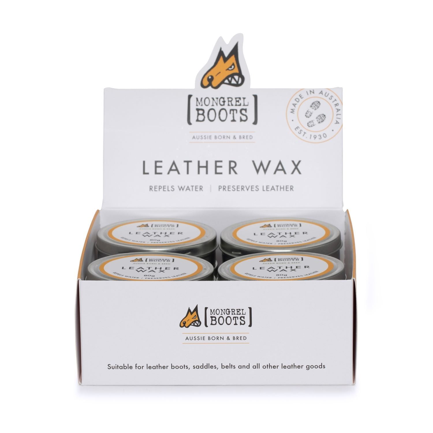 Mongrel Leather Wax 80g (WAX) Neutral