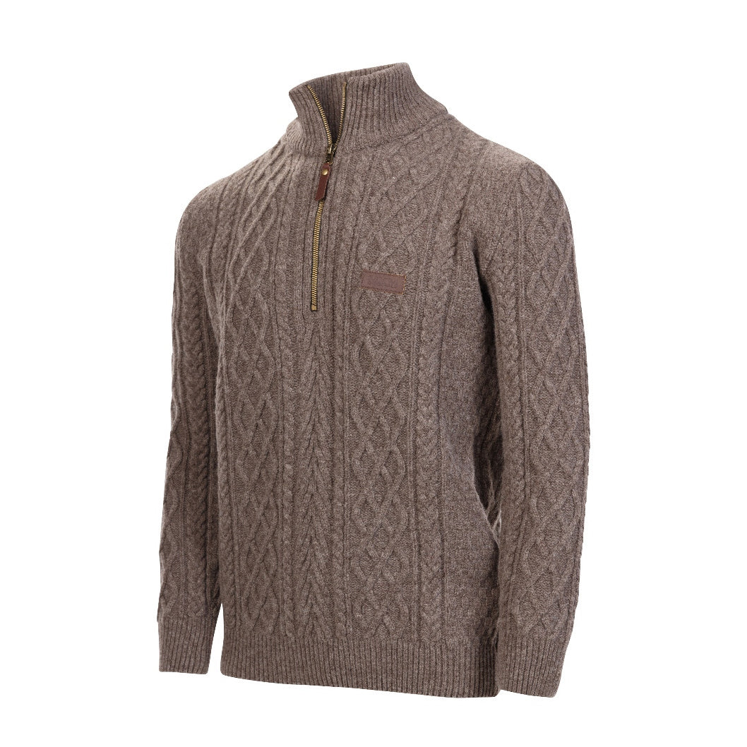 MKM Mens Highland 1/2 Zip Sweater (MS1810) Earth