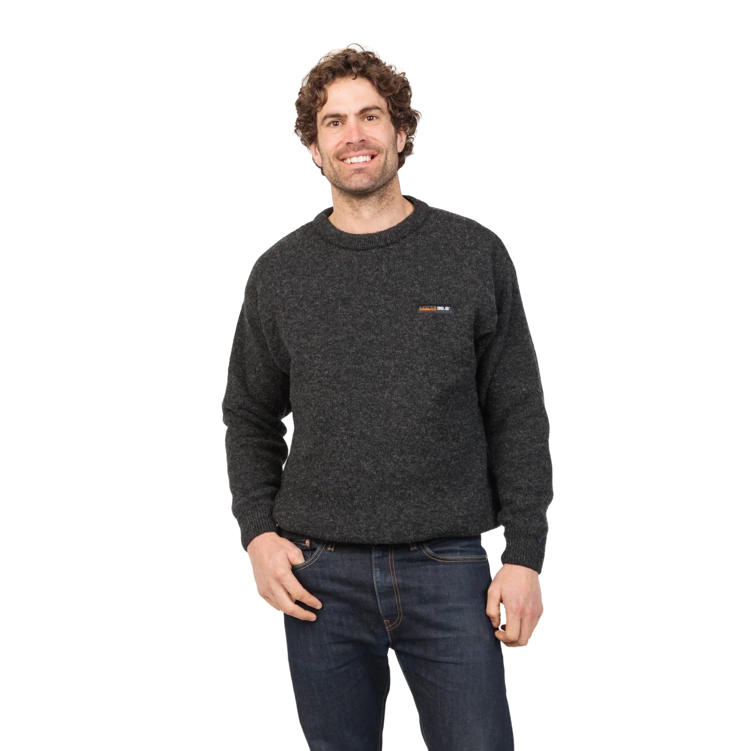 MKM Mens Tasman Crew Sweater (MS1805) Coal