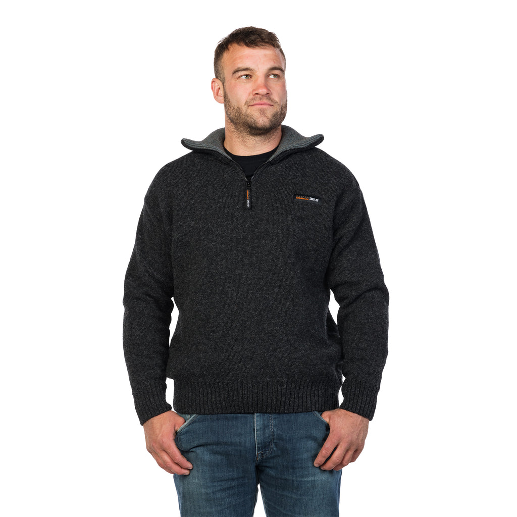 MKM Mens Tasman Sweater (MS1645) Coal