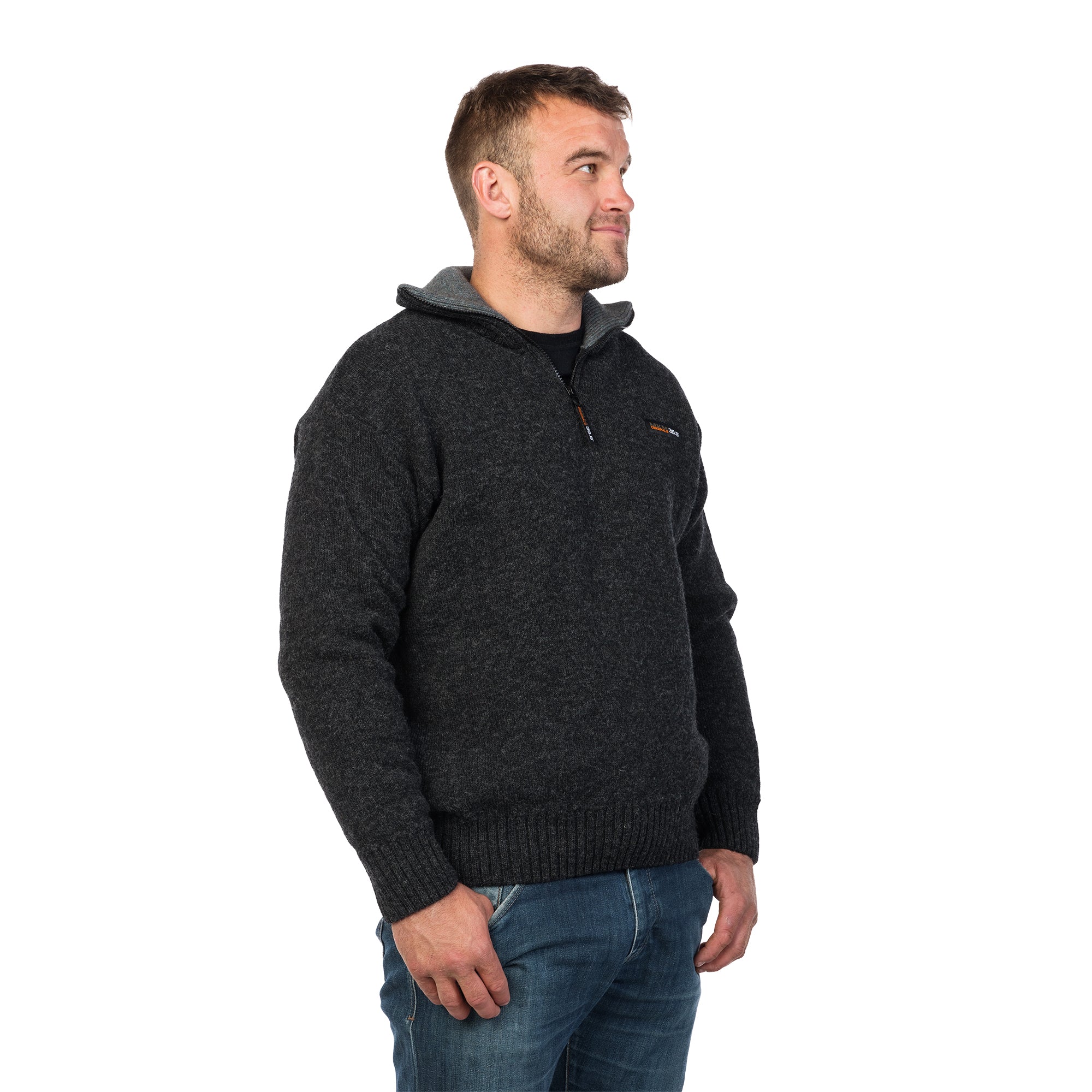 MKM Mens Tasman Sweater (MS1645) Coal
