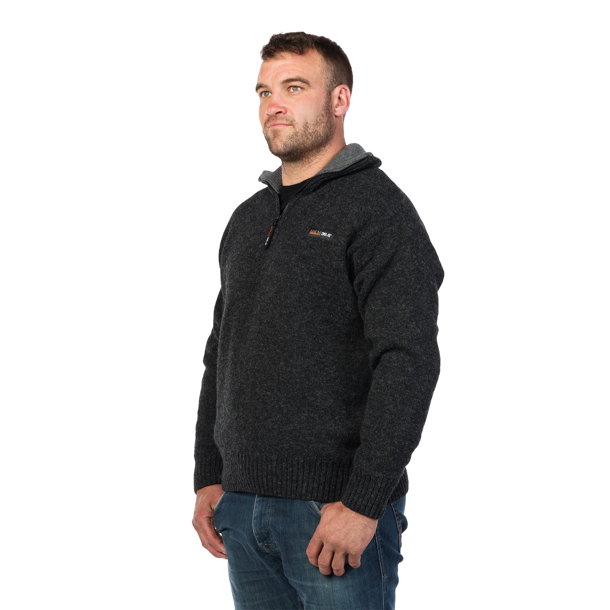 MKM Mens Tasman Sweater (MS1645) Coal