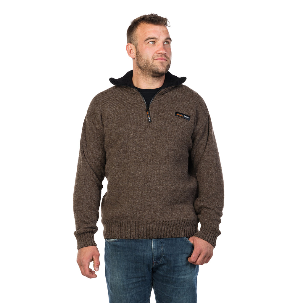 MKM Mens Tasman Sweater (MS1645) Natural Brown