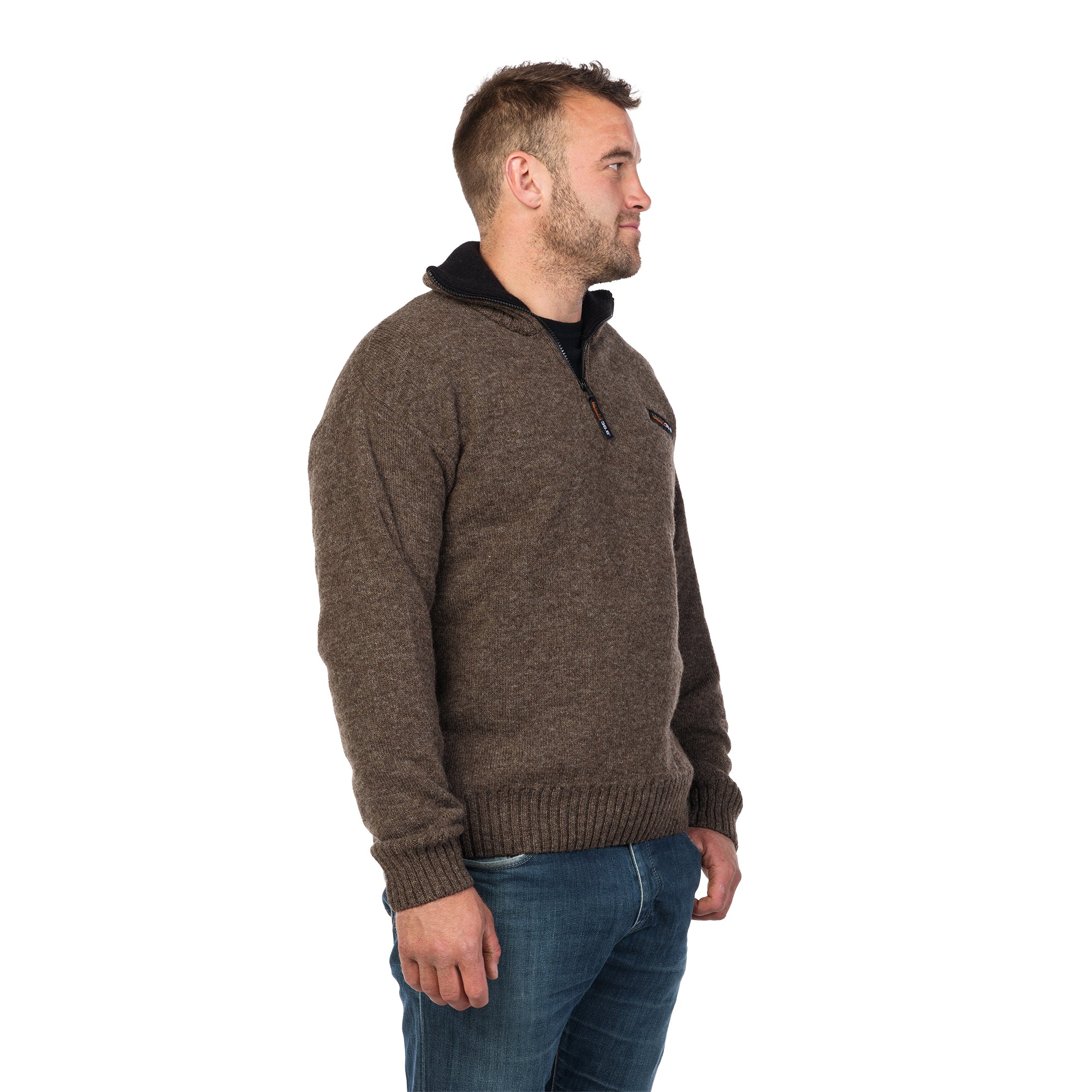 MKM Mens Tasman Sweater (MS1645) Natural Brown