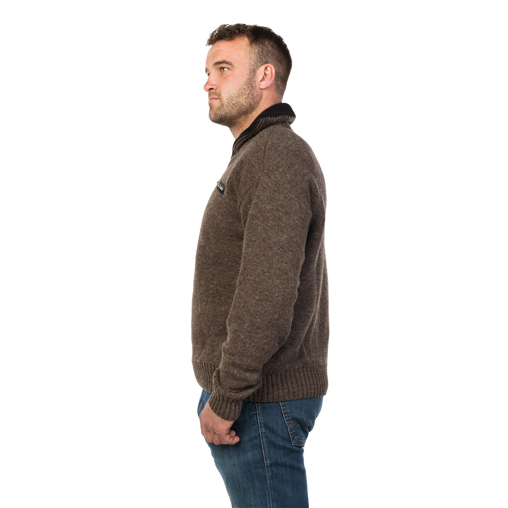 MKM Mens Tasman Sweater (MS1645) Natural Brown