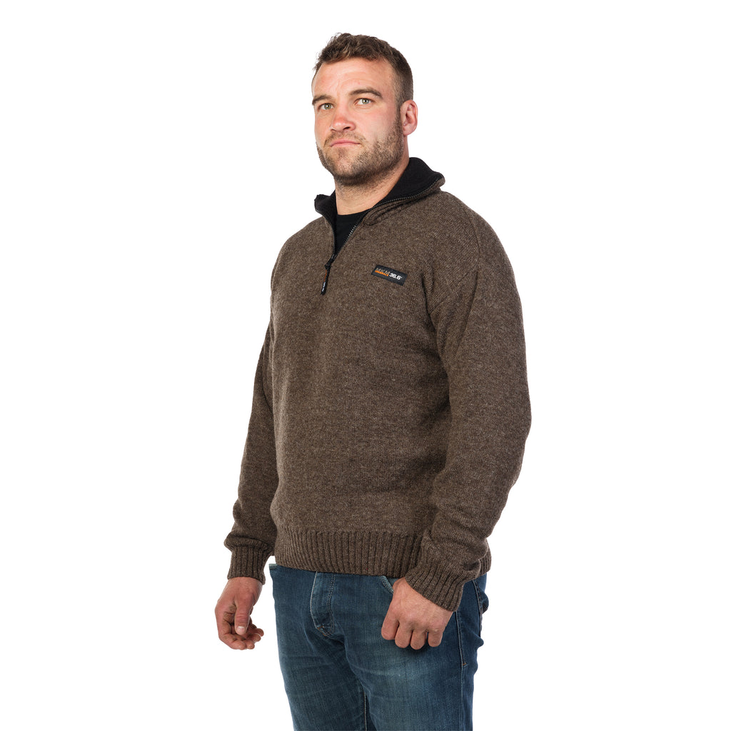 MKM Mens Tasman Sweater (MS1645) Natural Brown