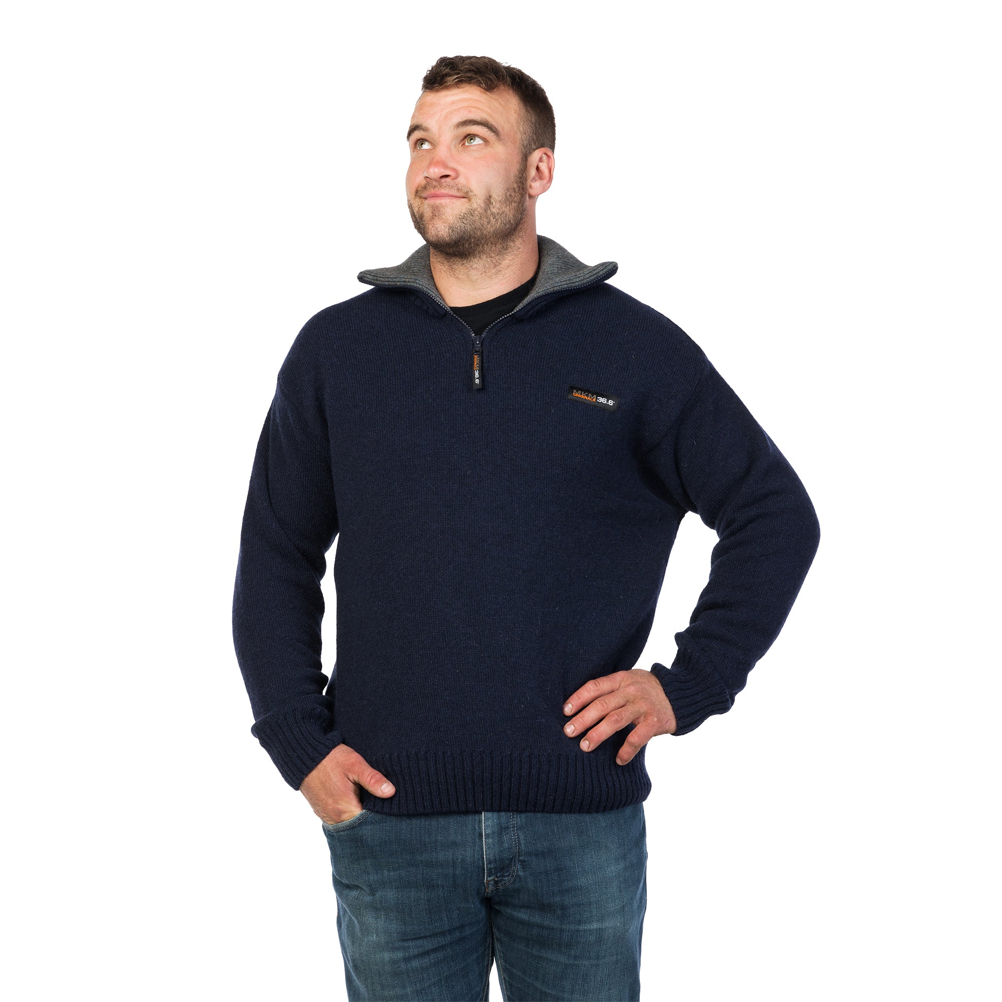 MKM Mens Tasman Sweater (MS1645) Navy