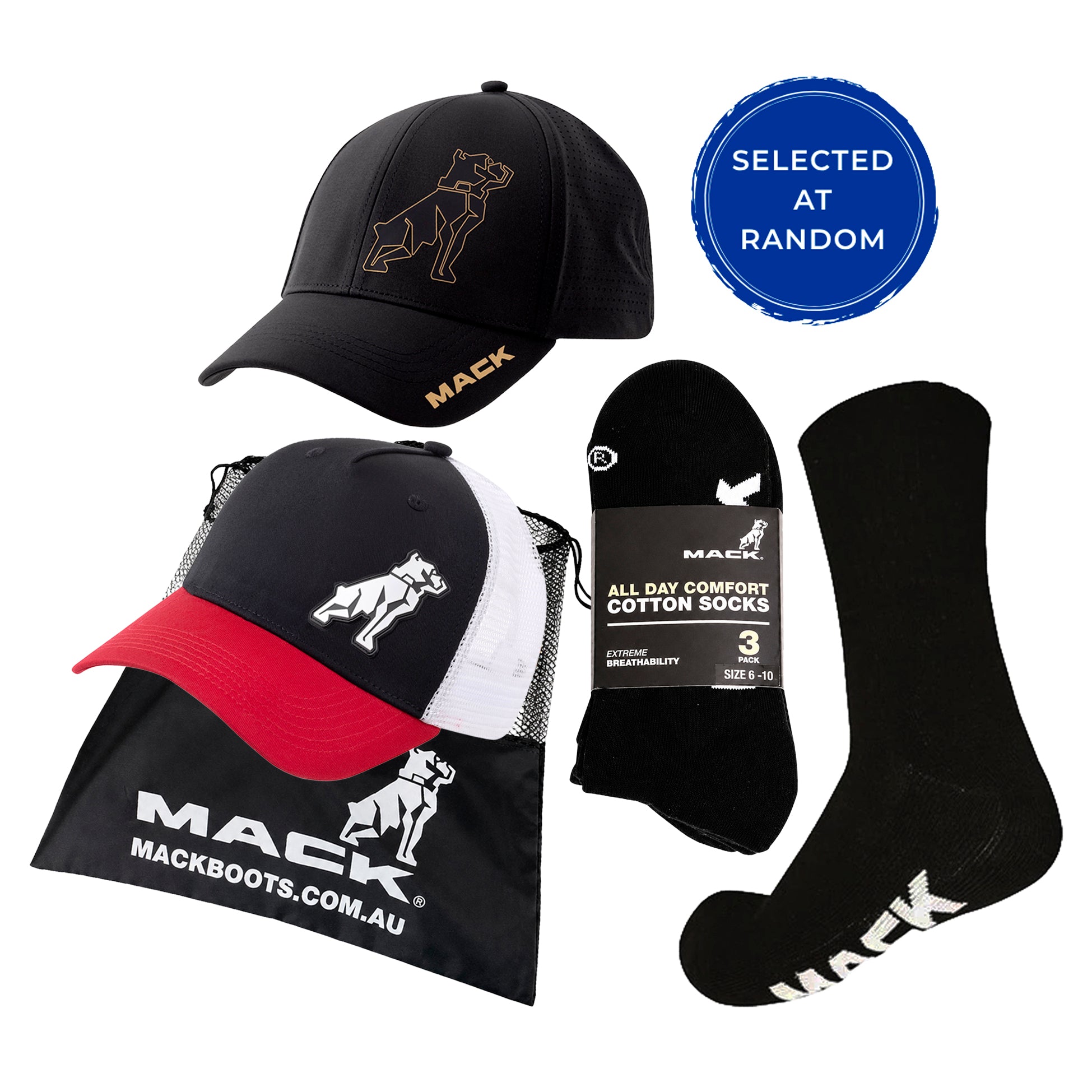 Mack Mens Cap & Sock Bundle (MK3SOCKBNBB) Assorted