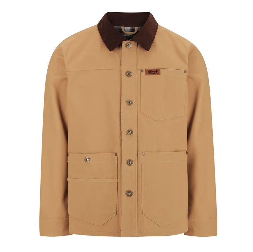 Mack Men's Cotton Canvas Chore Coat (MKJW26008) Tan Front