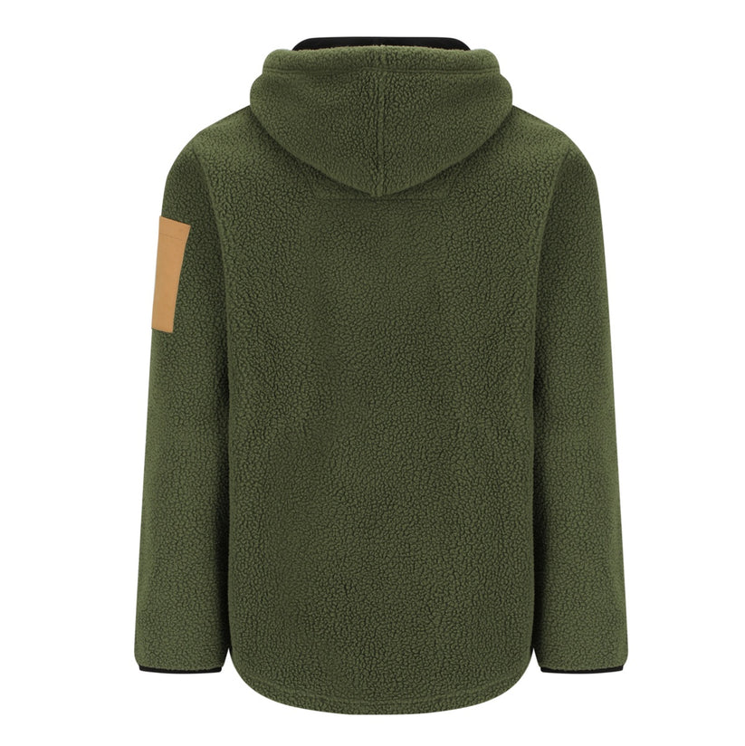 Mack Mens Shearling Fleece 1/4 Zip Hoodie (MKHW26018) Olive