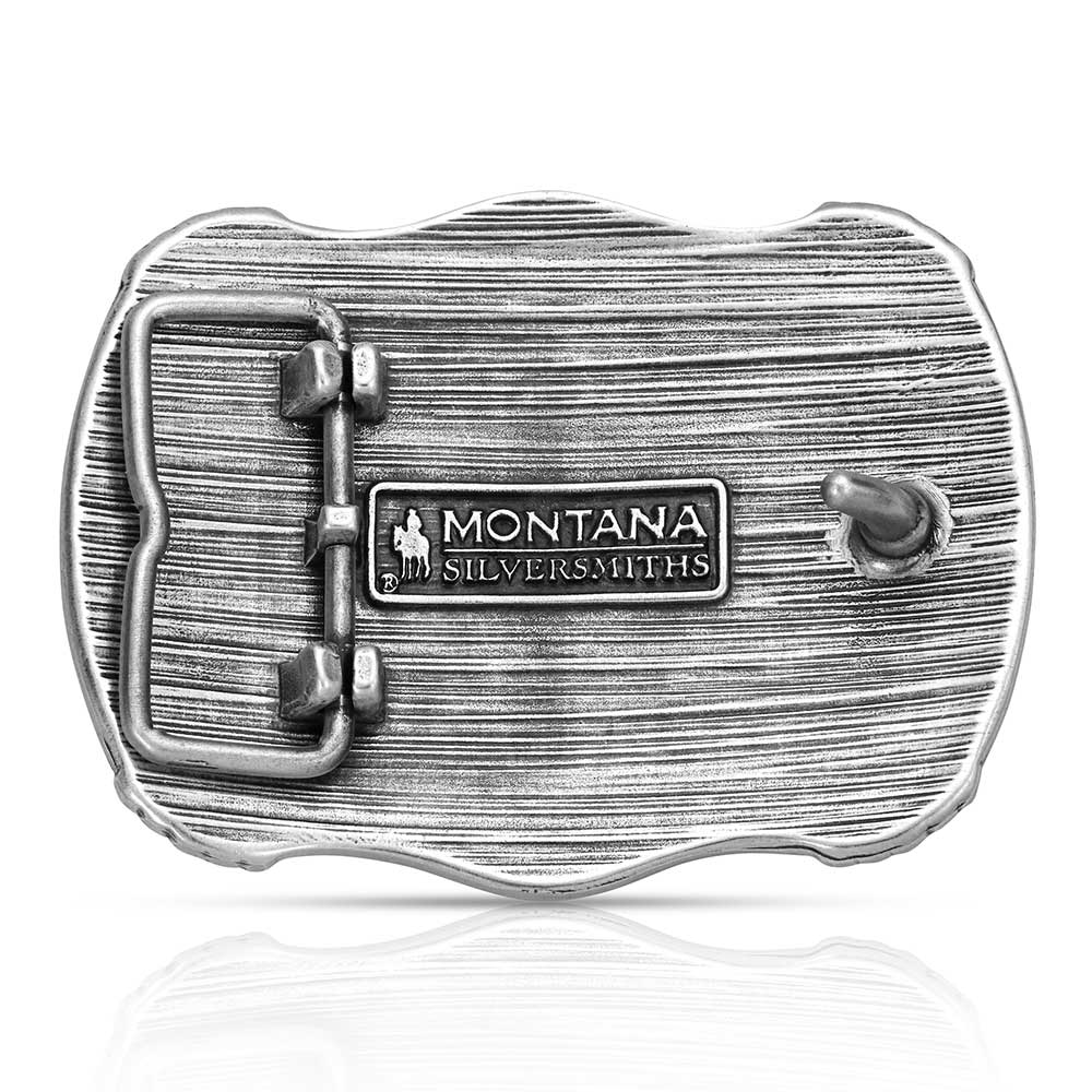 Montana Silversmiths  Attitude Buckle (A1072P) Longhorn