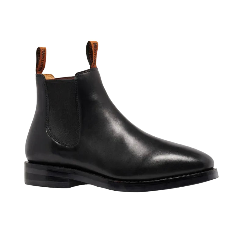 Mustang Mens Signature Pull-Up Leather Boots (Y61061) Black