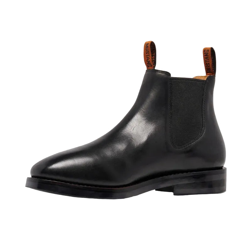 Mustang Mens Signature Pull-Up Leather Boots (Y61061) Black