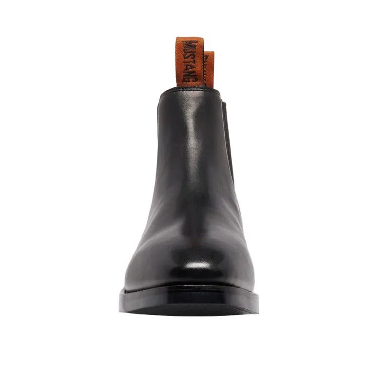 Mustang Mens Signature Pull-Up Leather Boots (Y61061) Black