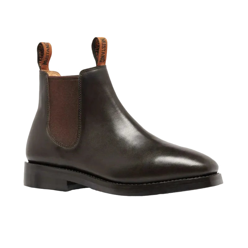 Mustang Mens Signature Pull-Up Leather Boots (Y61062) Brown