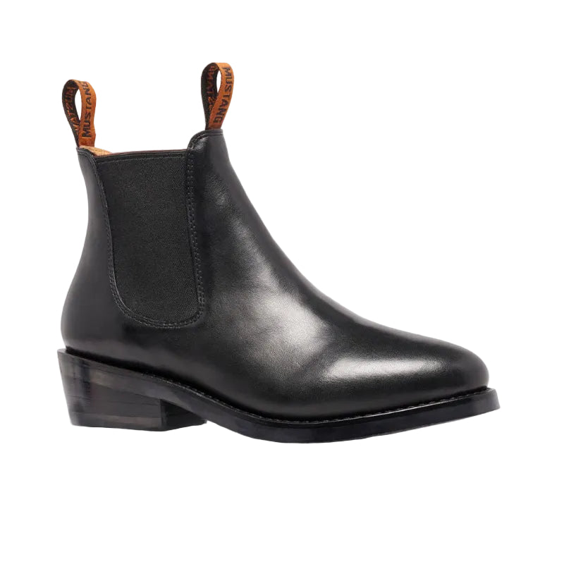 Mustang Womens Signature Pull-Up Leather Boots (Y61064) Black