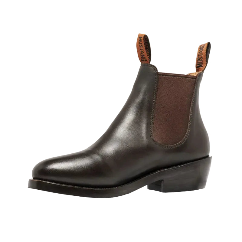 Mustang Womens Signature Pull-Up Leather Boots (Y61065) Brown