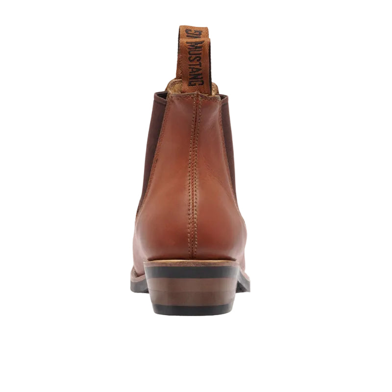 Mustang Womens Signature Pull-Up Leather Boots (Y61066) Tan