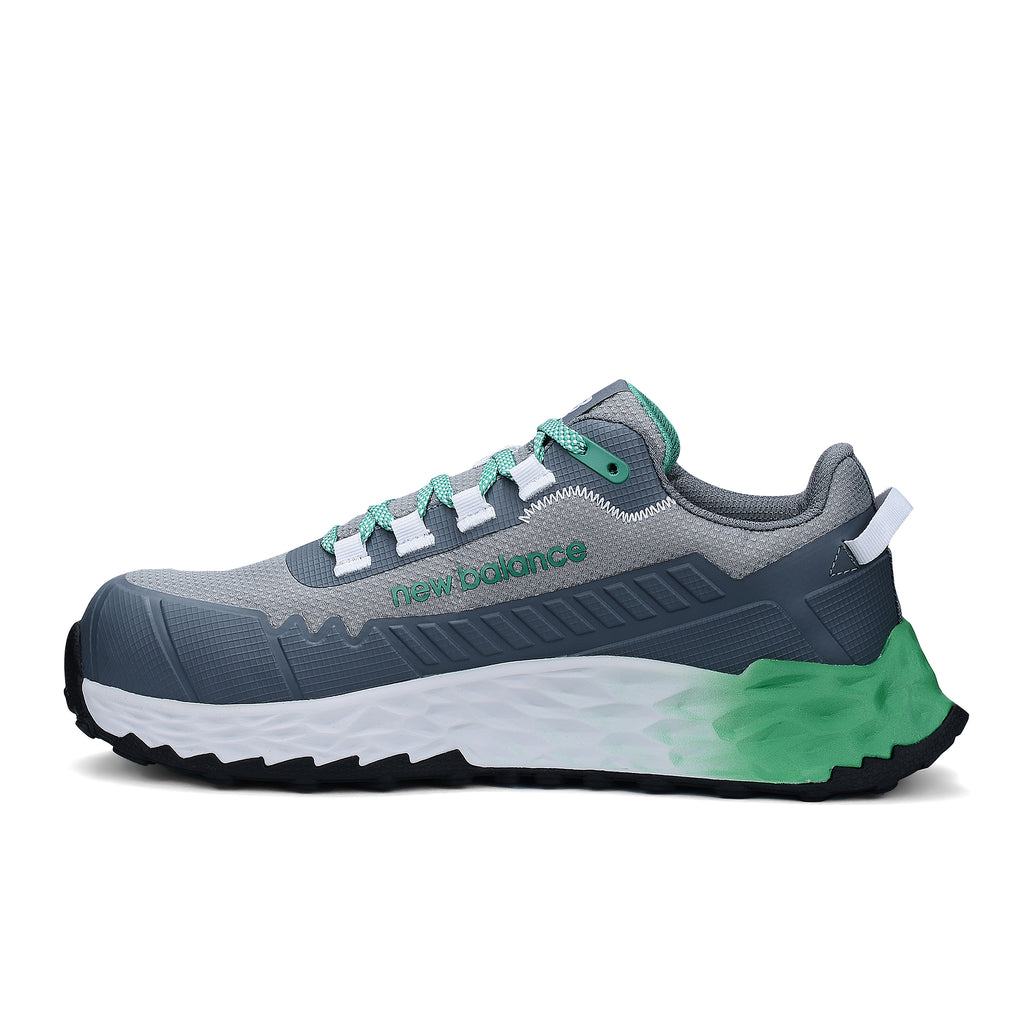 Side view of an Alloy Green New Balance Men's Cremorne Safety Sneaker (MEFCCAPAG) on a white background.