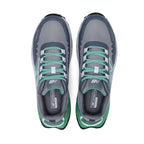 Top view of a pair of Alloy Green New Balance Men's Cremorne Safety Sneakers (MEFCCAPAG) on a white background.