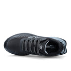 Top view of a black and grey New Balance Men's Cremorne Safety Sneaker (MEFCCAPBG) on a white background.