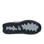 Sole view of a black and grey New Balance Women's Cremorne Safety Sneaker (WEFCCAPBG) with New Balance logo on a white background.