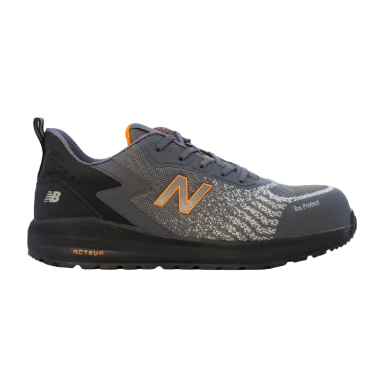 New Balance Mens Speedware Composite Toe Shoes (MIDSPWR) Grey/Orange