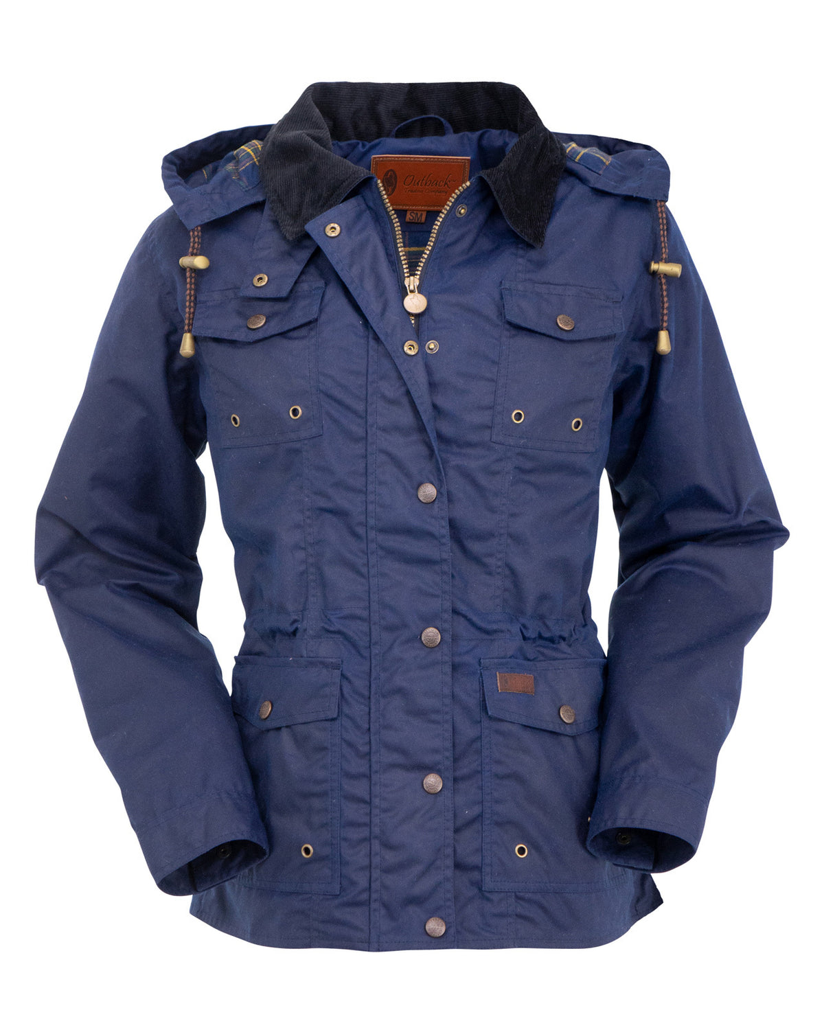 Outback Trading Womens Jillaroo Oilskin Jacket (2184) Navy 3X (4XL)  [SD]