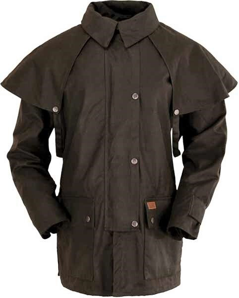 Outback Trading Mens Knee Length Oilskin Jacket (5008) Brown 5XL [GD]