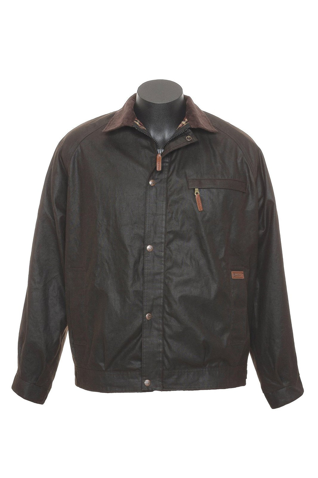 Outback Trading Mens Bendigo Oilskin Jacket (6132) Brown S
