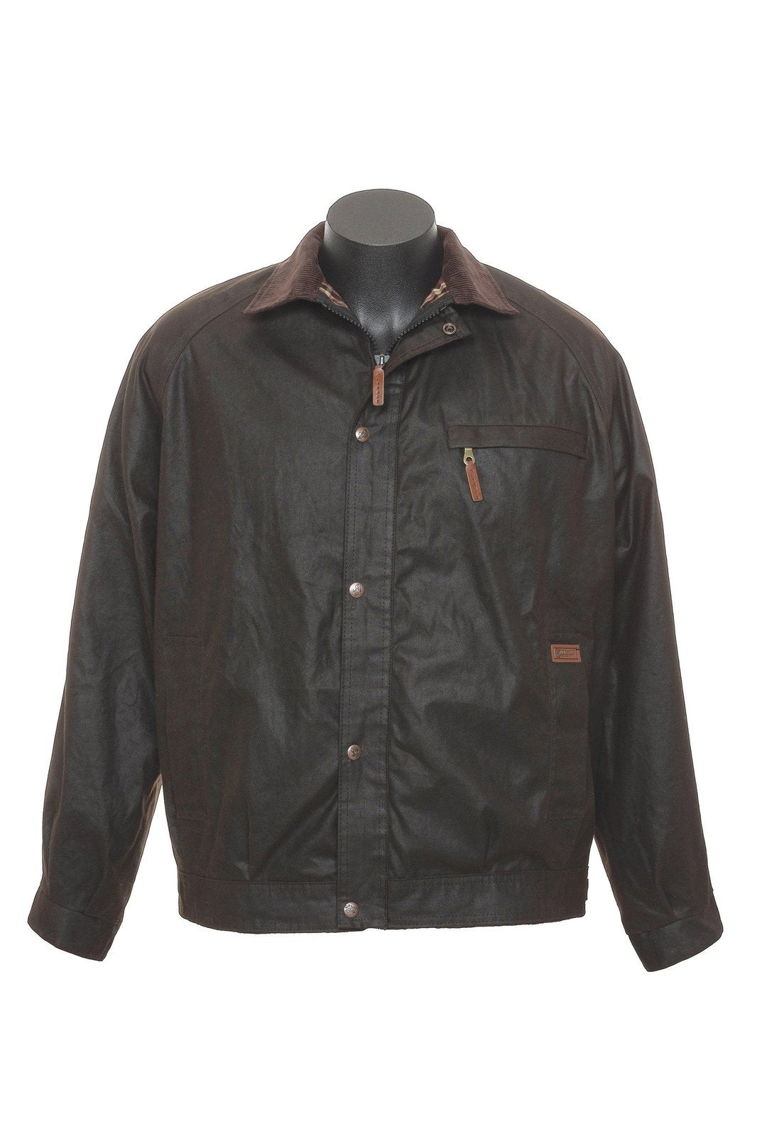 Outback Trading Mens Bendigo Oilskin Jacket (6132) Brown XL