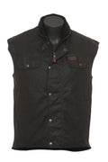 Outback Trading Unisex Fleece Lined Oilskin Vest (6036) Brown M