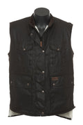 Outback Trading Mens Caulfield Oilskin Vest (6000) Brown S [GD]