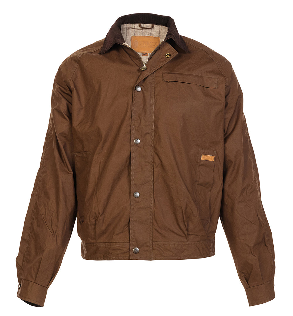 Outback Trading Mens Burke Dry Wax Jacket (6188) Brown 2XL  [SD]