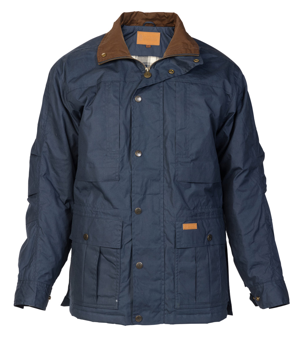 Outback Trading Mens Drover Dry Wax Jacket (6189) Navy S [SD]