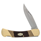 A Old Timer Cave Bear Knife (7OT) with a satin-finished steel blade and a two-tone handle with brass bolsters. The brand 'Old Timer' is clearly visible on both the blade and the central handle badge.