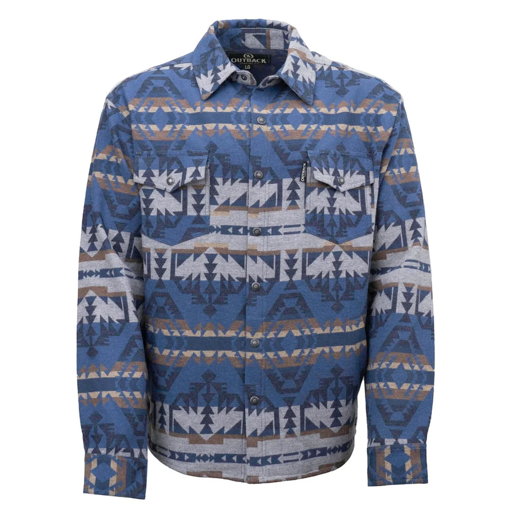 Outback Trading Mens Benson Shirt Jacket (29935) Blue