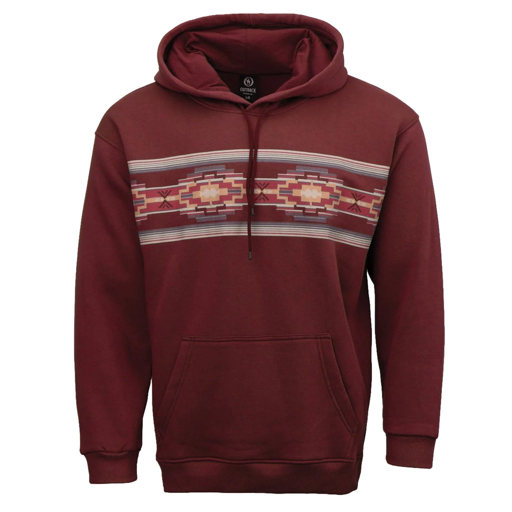Outback Trading Mens Casey Hoodie (40133) Brick
