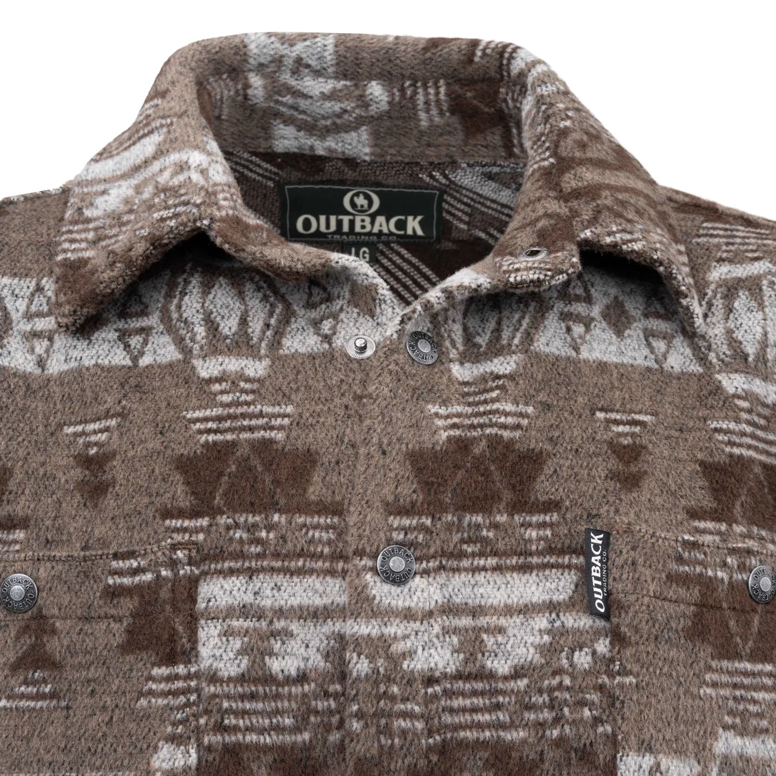 Outback Trading Mens Hudson Shirt Jacket (42720) Taupe