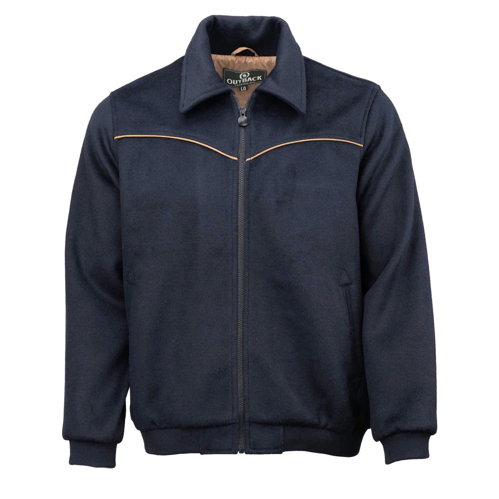 Outback Trading Mens Varsity Jacket (29929) Navy