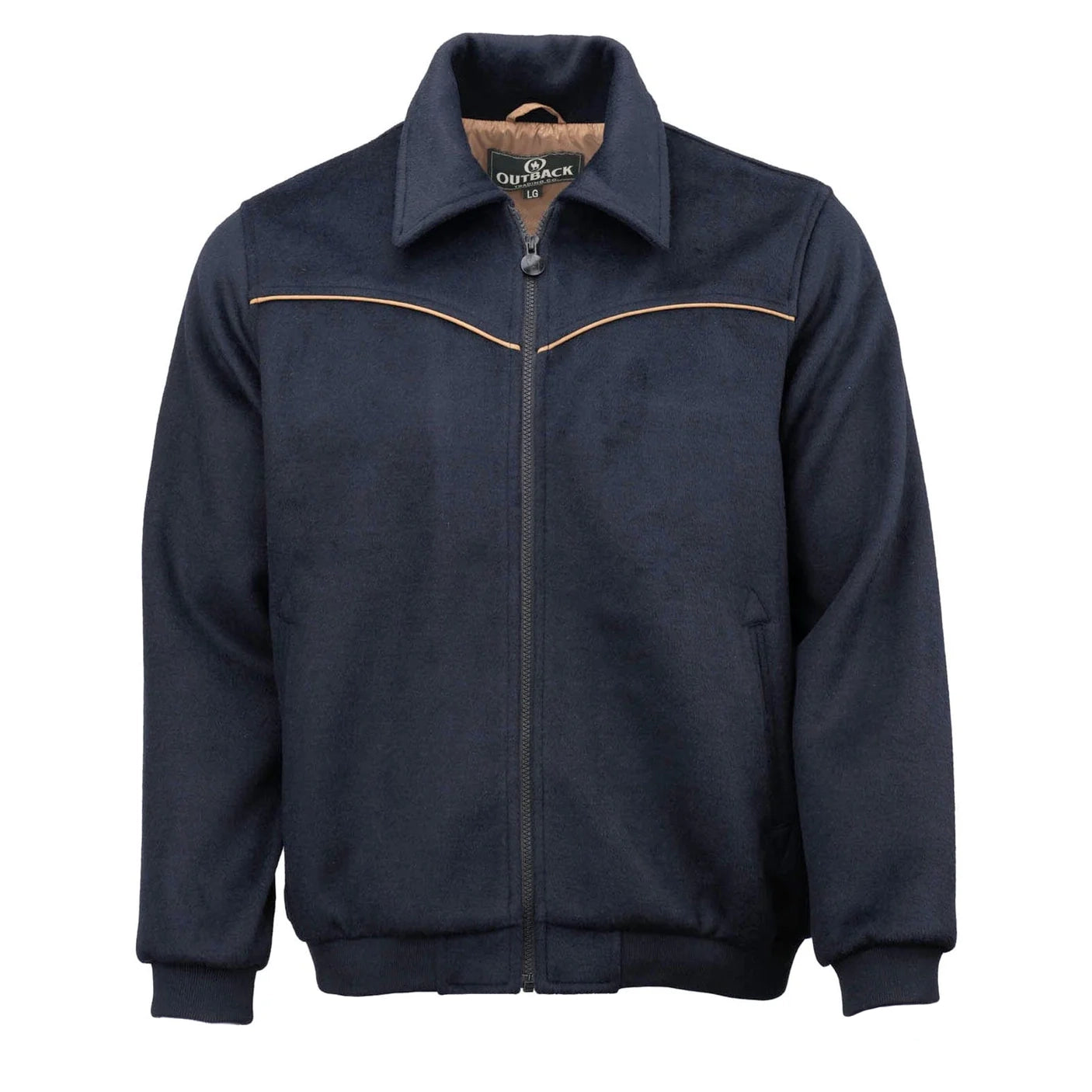 Outback Trading Mens Varsity Jacket (29929) Navy