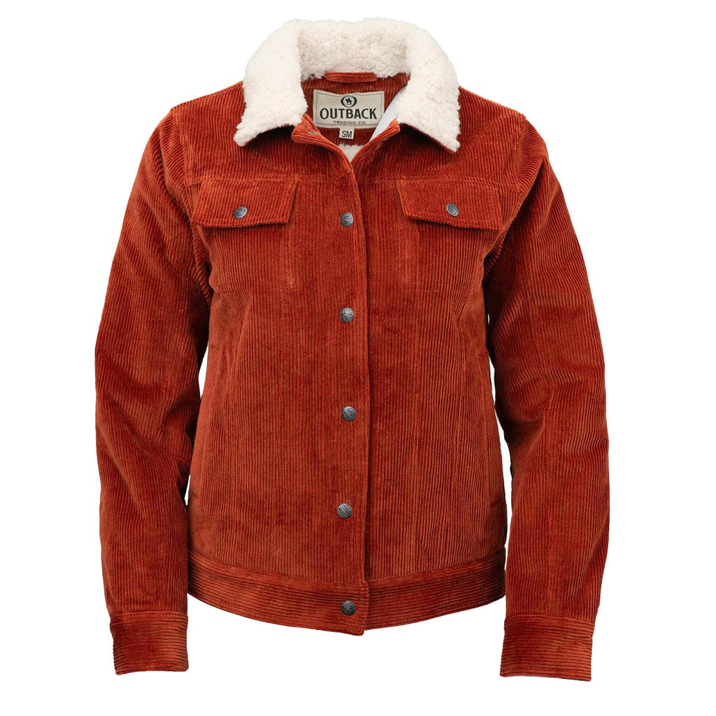 Outback Trading Womens Georgia Corduroy Jacket (42195) Rust