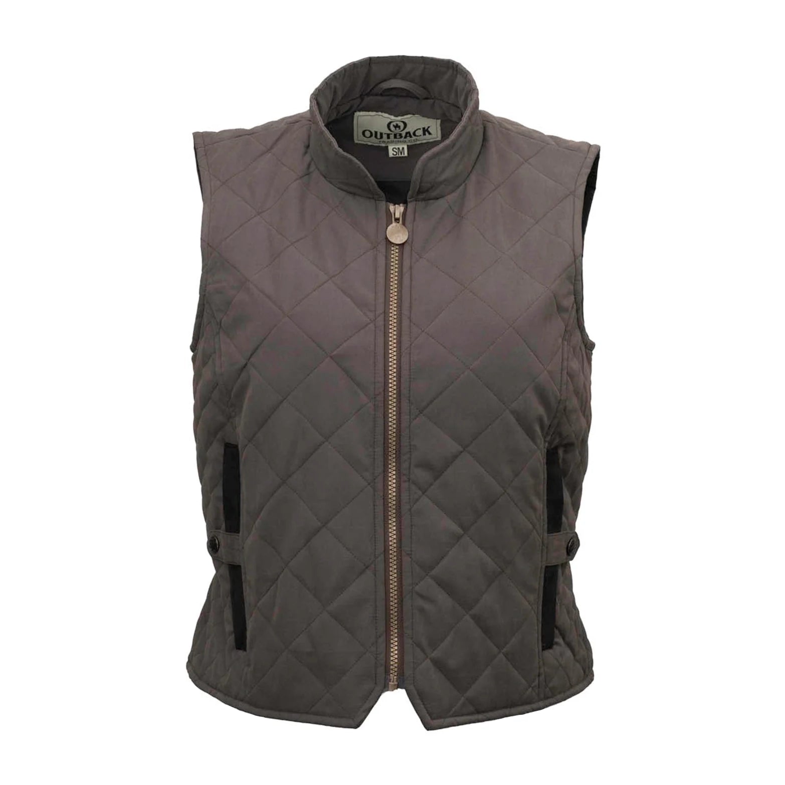 Outback Trading Womens Quilted Riding Vest (40321) Brown