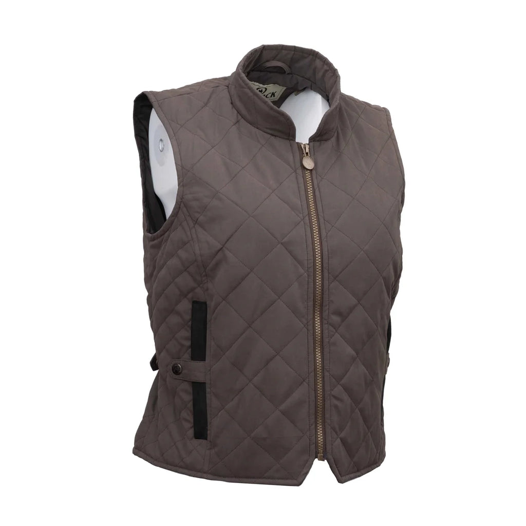 Outback Trading Womens Quilted Riding Vest (40321) Brown