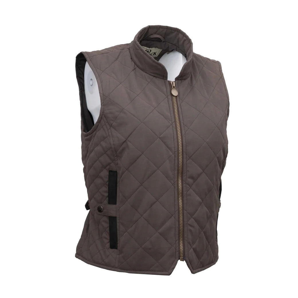 Outback Trading Womens Quilted Riding Vest (40321) Brown