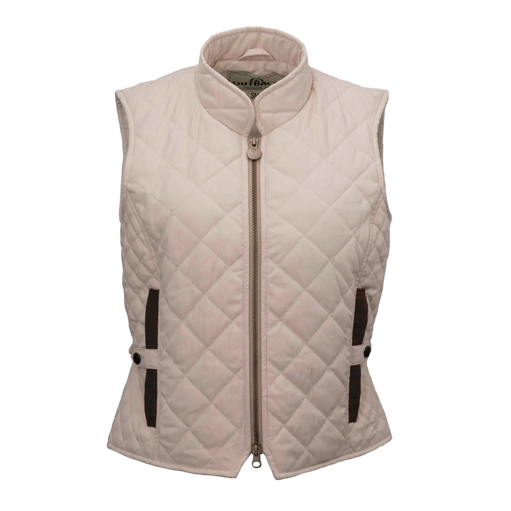 Outback Trading Womens Quilted Riding Vest (40321) Cream