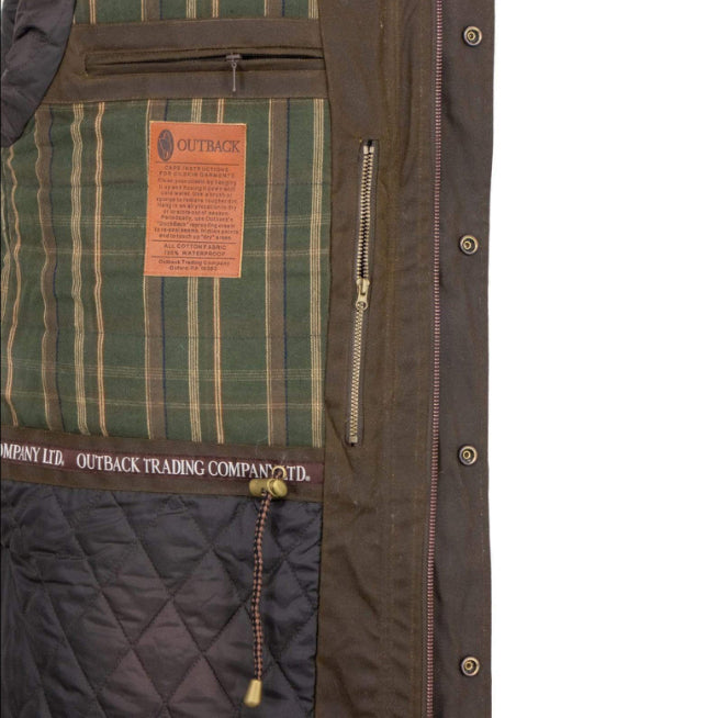 Outback Trading Mens Deer Hunter Oilskin Jacket (2180) Bronze