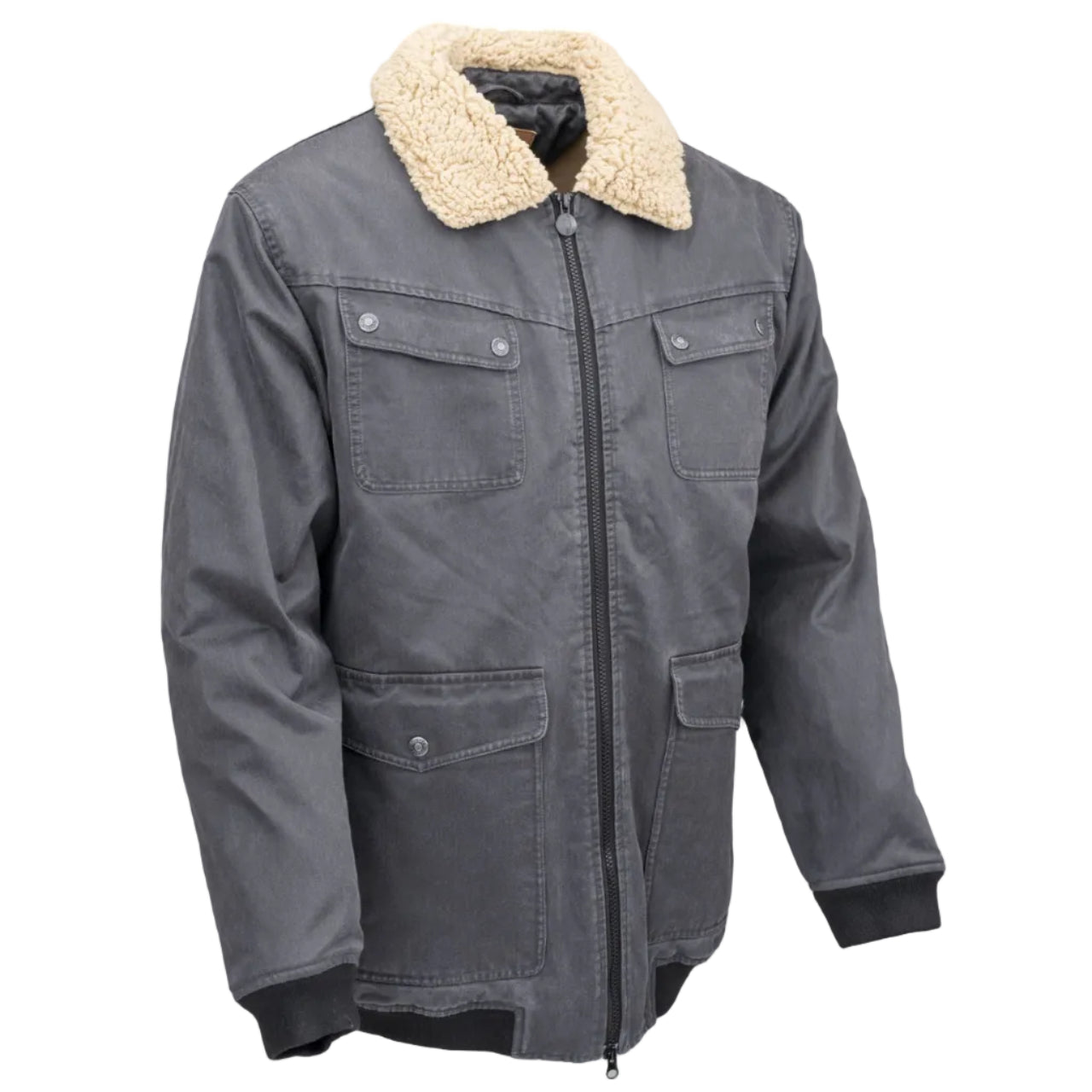 Outback Trading Mens Ezra Aviator Jacket (29872) Iron [SD]
